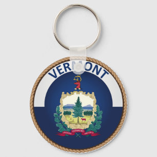 Staat des Siegels der Flagge von Vermont Schlüsselanhänger