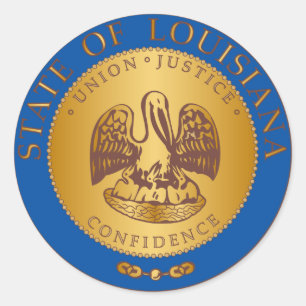 Staat des Siegels Louisiana Runder Aufkleber
