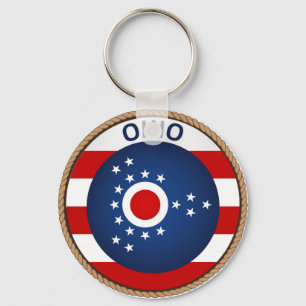 Staat des Siegels Ohio Flag Schlüsselanhänger