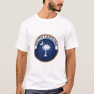 Staat des South- Carolinaflaggen-Siegel-T - Shirt