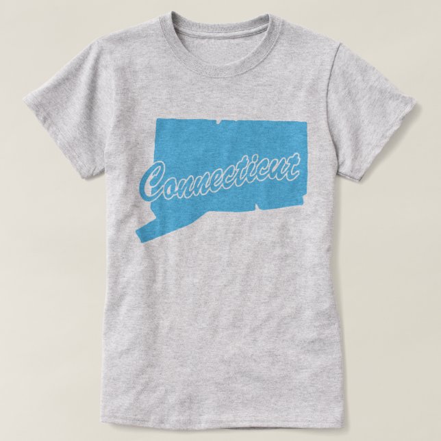 Staat des T - Shirt der Connecticut-Form (Design vorne)