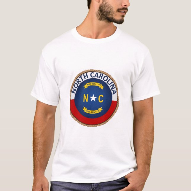 Staat des T - Shirt des Siegels North Carolina (Vorderseite)
