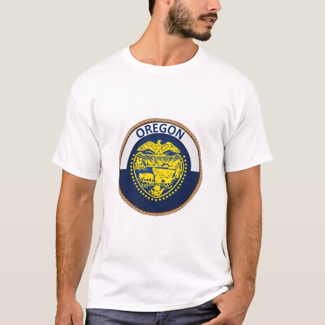 Staat des T - Shirt des Siegels Oregon (Vorderseite)