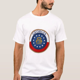 Staat des T - Shirt "Georgia Flag Siegel"