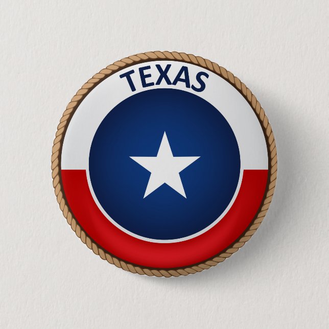Staat des Texas-Flaggen-Siegel-Knopfes Button (Vorderseite)