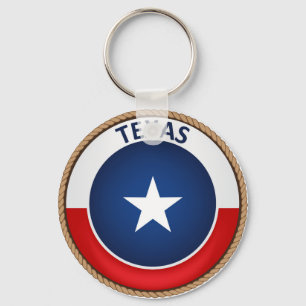 Staat des Texas-Flaggen-Siegels Schlüsselanhänger