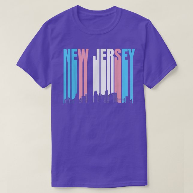 Staat des Transflag-Transgender-Flag von New Jerse T-Shirt (Design vorne)