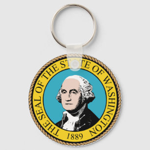 Staat des Washington-Flaggen-Siegels Schlüsselanhänger