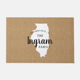 Staat Doormat der Familie Illinois Fußmatte
