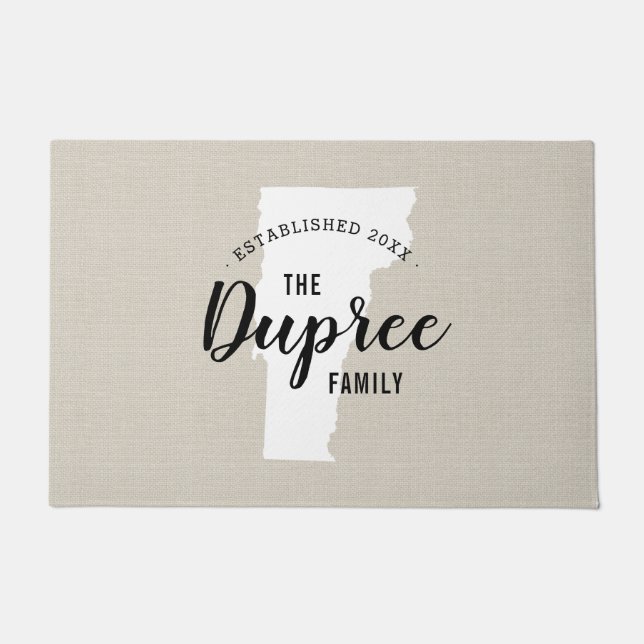 Staat Doormat der Familie Vermont Fußmatte (Vorderseite)