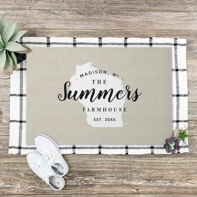 Staat Doormat für Wisconsin-Familie Fußmatte (Von Creator hochgeladen)