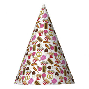 Staat Fasching Lebensmittel Nachos Cotton Candy Partyhütchen