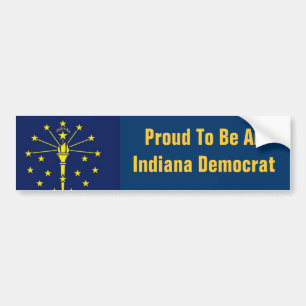 Staat-Flaggeindiana, stolz, eine Indiana-Demo zu Autoaufkleber