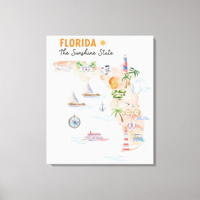 Staat Florida Leinwanddruck (Vorderseite)