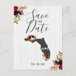 Staat Florida Zielort Rustikal Save the Date Ankündigungspostkarte