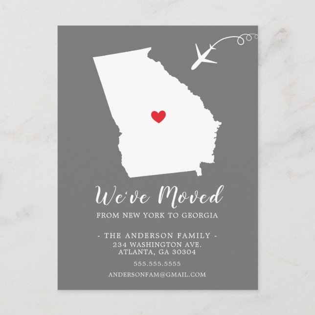 Staat GEORGIA Postkarte (Vorderseite)