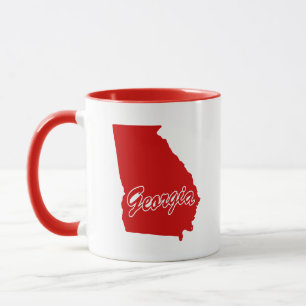Staat Georgiens Gestalt der roten Tasse