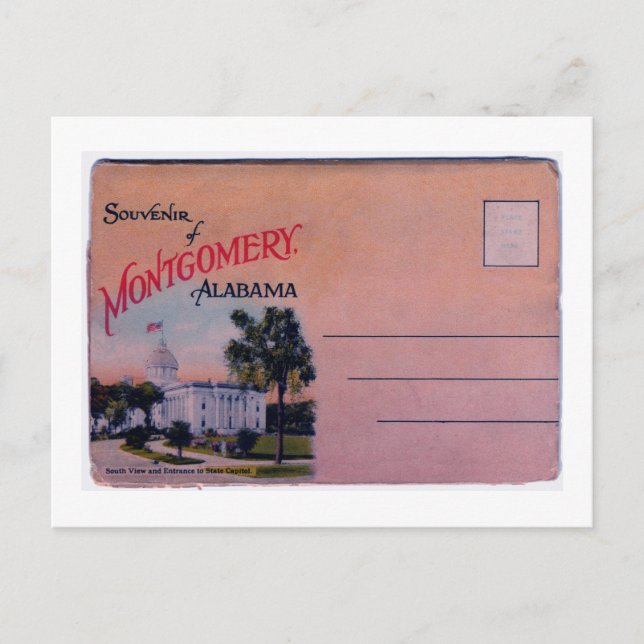 Staat Hauptstadt Alabama Postkarte (Vorderseite)