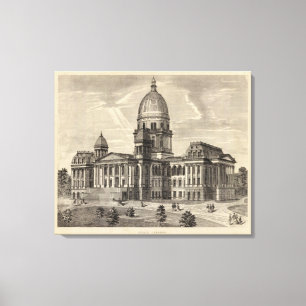 Staat Hauptstadt Gebäude, Springfield, Ill Leinwanddruck
