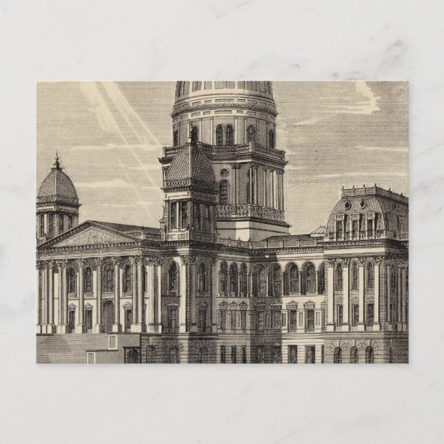 Staat Hauptstadt Gebäude, Springfield, Ill Postkarte (Vorderseite)