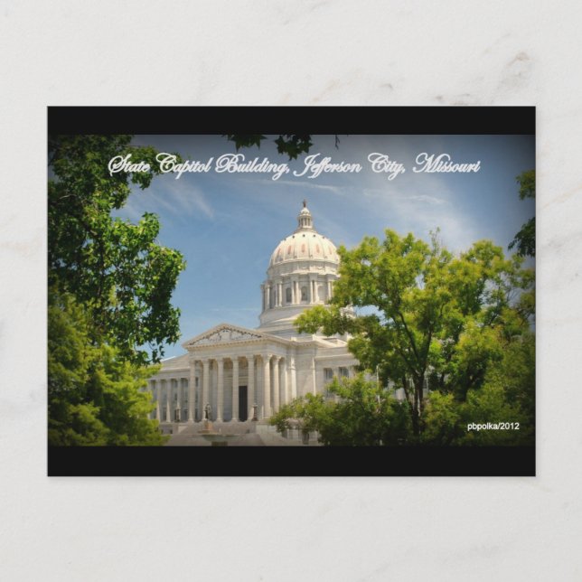 Staat Hauptstadt Gebäude von Missouri Postkarte (Vorderseite)