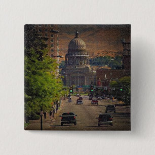 Staat Hauptstadt in Boise, Idaho Button