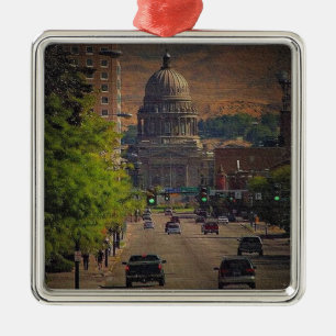 Staat Hauptstadt in Boise, Idaho Ornament Aus Metall
