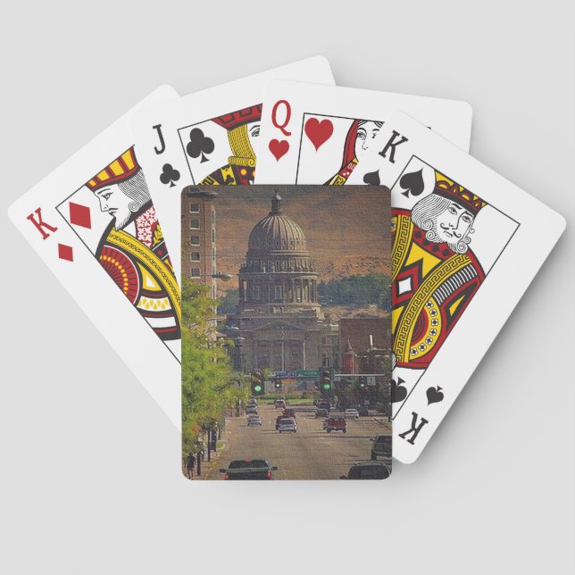 Staat Hauptstadt in Boise, Idaho Spielkarten (Rückseite)
