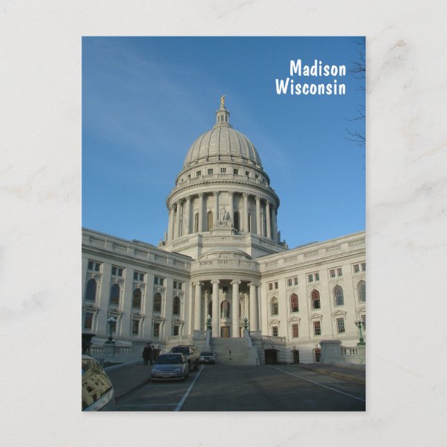 Staat Hauptstadt - Madison Postkarte (Vorderseite)