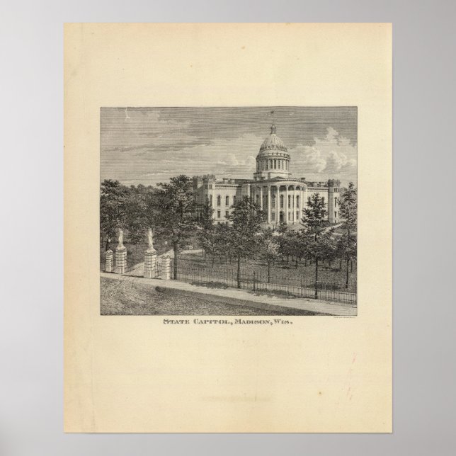 Staat Hauptstadt, Madison, Wis Poster (Vorne)