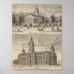 Staat Hauptstadt , Marion Landkreis Court House Poster