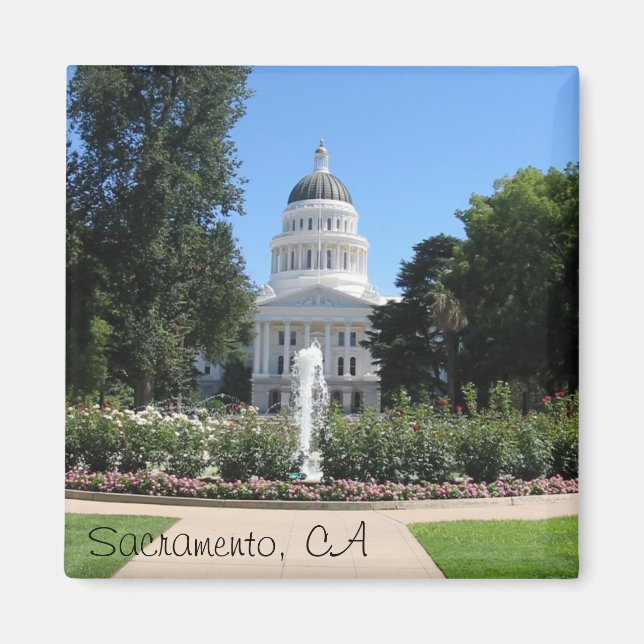 Staat Hauptstadt, Sacramento, CA Magnet (Vorne)