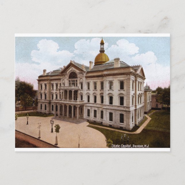 Staat Hauptstadt, Trenton NJ Vintag Postkarte (Vorderseite)