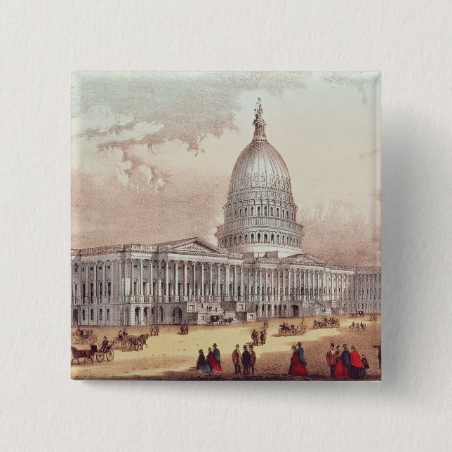 Staat-Hauptstadt, Washington DC Button (Vorderseite)