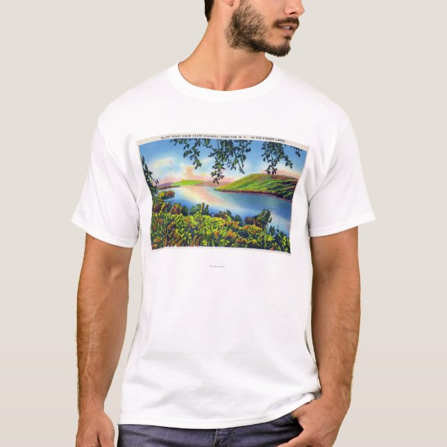 Staat Hwy Ansicht des Täuschungs-Punktes T-Shirt (Vorderseite)