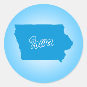 Staat Iowa Runder Aufkleber