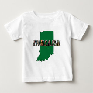 Staat-Karte und Bildtext Baby T-shirt