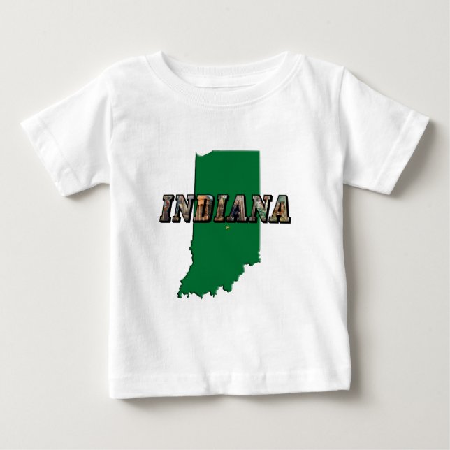 Staat-Karte und Bildtext Baby T-shirt (Vorderseite)