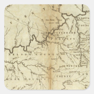 Staat Kentucky Quadratischer Aufkleber
