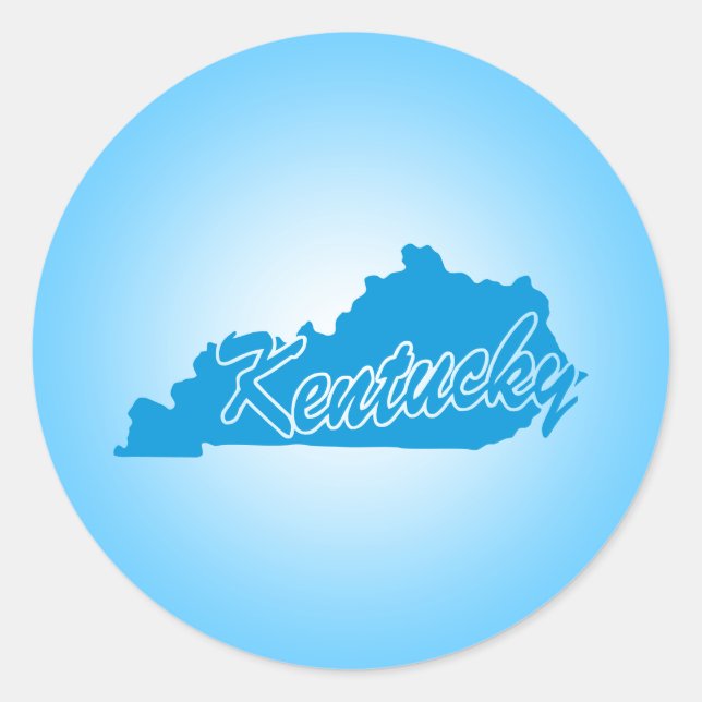Staat Kentucky Runder Aufkleber (Vorderseite)