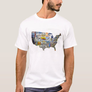 Staat-Kfz-Kennzeichen-Karte T-Shirt