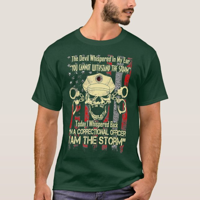 Staat Korrektur Officer dünne Silber Linie T-Shirt (Vorderseite)