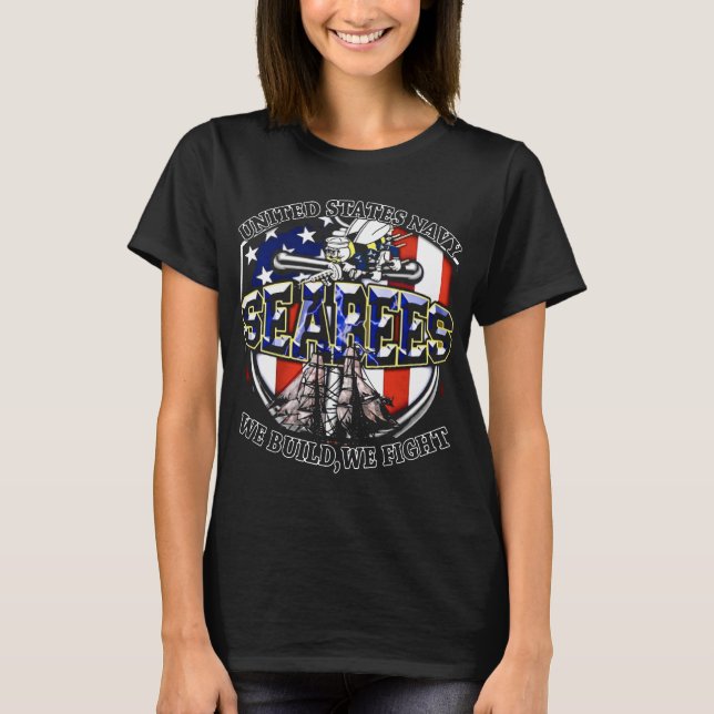 Staat-Marine Seabees, die wir uns errichten, T-Shirt (Vorderseite)