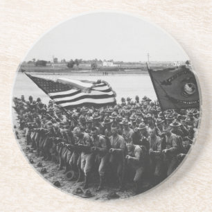 Staat-Marineinfanteriekorps 1918 zuerst kämpfen Sandstein Untersetzer