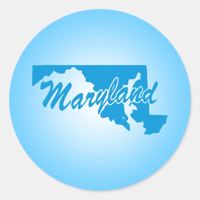 Staat Maryland Classic Round Sticker (Vorderseite)