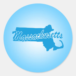 Staat Massachusetts Klassischer Rundaufkleber Runder Aufkleber