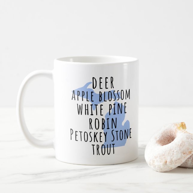Staat Michigan Symbole Mitten State Kaffeetasse (Mit Donut)