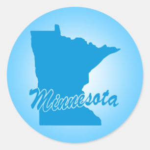 Staat Minnesota Runder Aufkleber