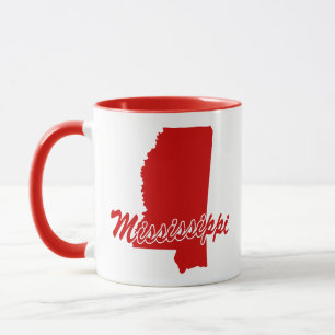 Staat Mississippi Form Roter Becher Tasse