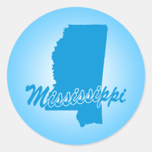 Staat Mississippi Runder Aufkleber